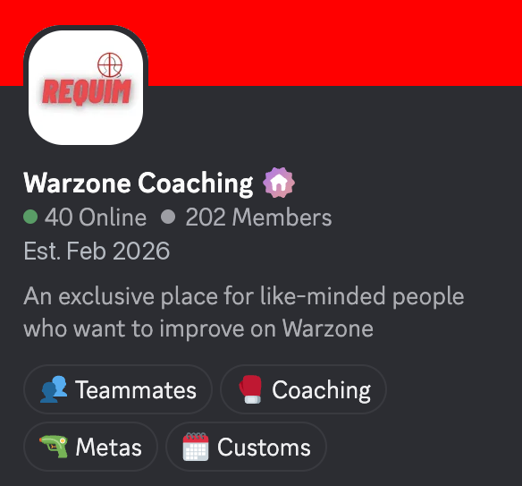 Warzone Coaching Discord community preview